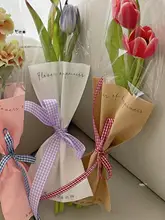 透明窓付き直筒型花束用ラッピング袋【シンプルデザイン・1本用・包装素材】