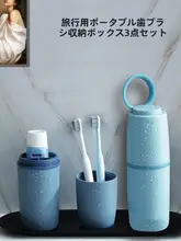 旅行用口腔ケアセット【携帯式・歯ブラシ＆歯磨き粉収納ケース・家庭用】