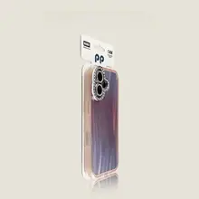 ピンクグラデーションのiPhoneケース【クリエイティブデザイン・キラキラレンズ保護フィルム・男女兼用】