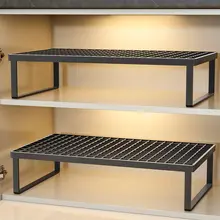 キッチンキャビネット用分層収納ラック【多機能・調味料＆鍋収納】
