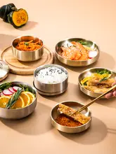 304不動ステンレス製 韓国風調味料ディッシュ【冷菜皿・金色・小鉢】