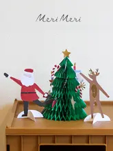 クリスマス飾りカード【立体デザイン・DIY・トナカイ・フラミンゴ・クリスマスツリー】