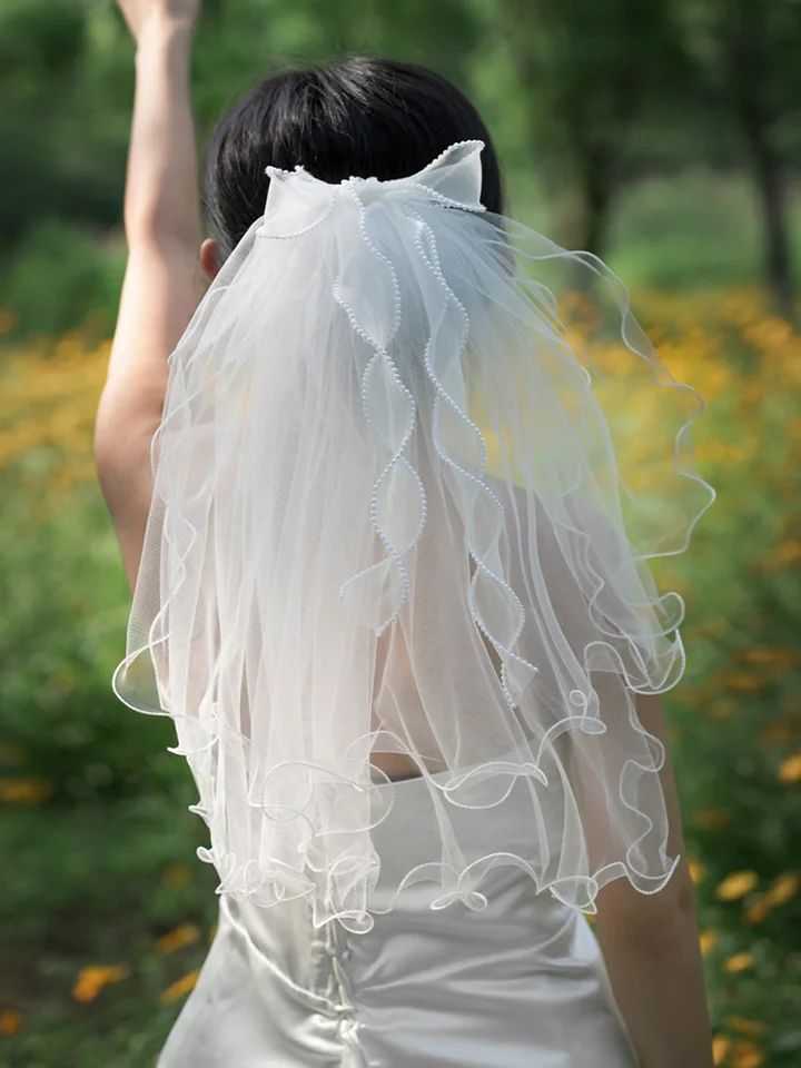 ウェディングベール【ロマンティックなデザイン・写真撮影用・新婦用】