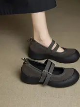 牛革製 バレリーナシューズ【ソフトソール・クラシックマリージェン・運動スタイル・四センチヒール】