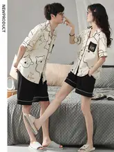 カップル用夏用コットンパジャマ【軽やかで快適・男女兼用】（セットアップ対応）