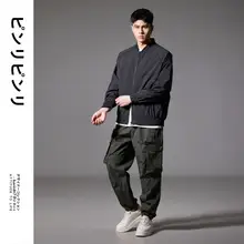 PINLI メンズ秋用フライトジャケット【シンプルデザイン・カジュアル・フィット】