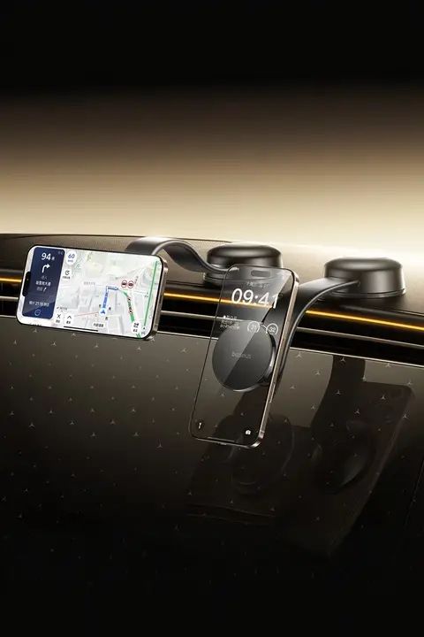 車載スマートフォンホルダー【吸盤式・ナビ用・テスラ対応】