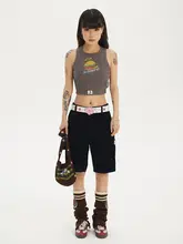 春季カジュアルデザインのストレートコーデュロイショートパンツ【快適な着心地・ヴィンテージ風】（セットアップ対応）