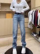 夏用 薄手のスリムストレートジーンズ【大きいサイズ・梨型体型におすすめ】

