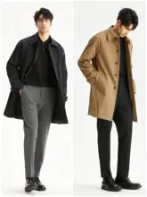 JSSD HOMME 春用 メンズトレンチコート【防水・ミドル丈】