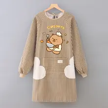 男女兼用 長袖カートゥーンエプロン【防水・防油・汚れに強い・秋冬用】