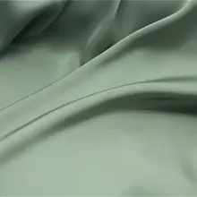 豆緑の麻サテン生地【微ストレッチ・光沢感あり・ドレス用】