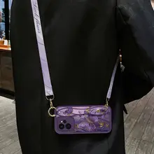 竹製バタフライデザインのスマホケース【リアルミー10対応・耐衝撃・ストラップ付き】