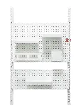ドリルボード 収納ラック 収納室 壁取り付け用ブラケット 金具展示 白