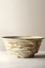 手作りの陶器ラーメンボウル【ビンテージスタイル・創作デザイン・大サイズ】
