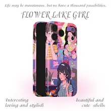 かわいいデザインのスマートフォンケース【二次元スタイル・柔軟性あり・iPhoneおよびAndroid対応】