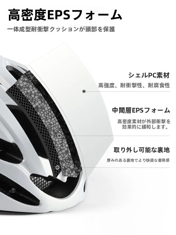 West Biking YP0708088：通気性と安全装備を兼ね備えた一体成型ヘルメット