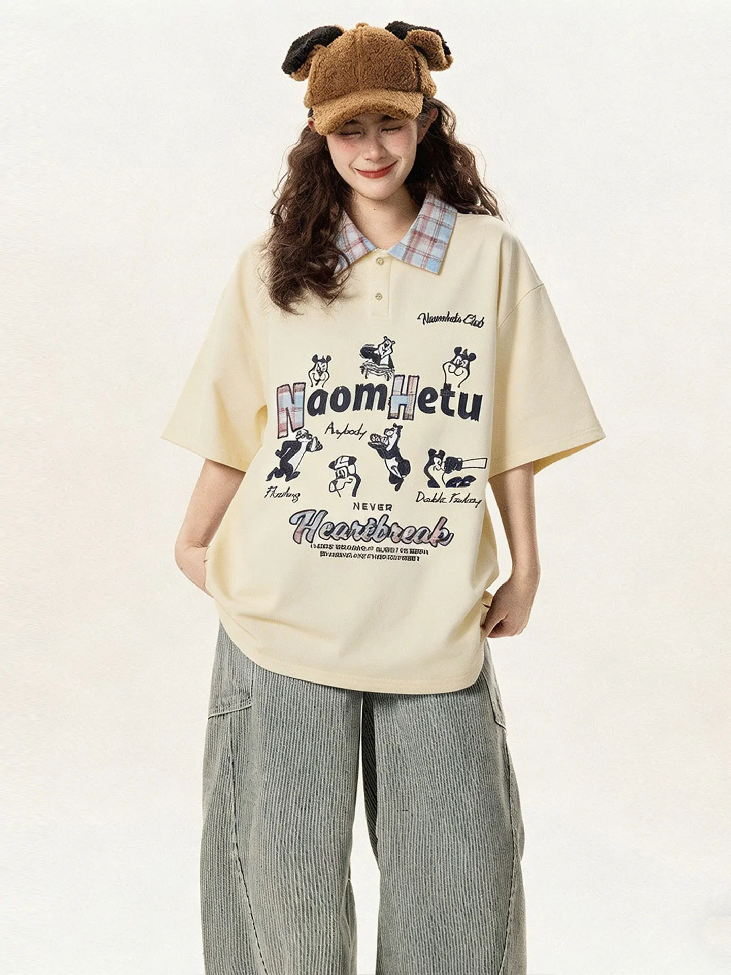 特大サイズ レディース カジュアル アニメプリント 半袖Tシャツ：甜美風デザインの高機能通勤・日常着用ガイド