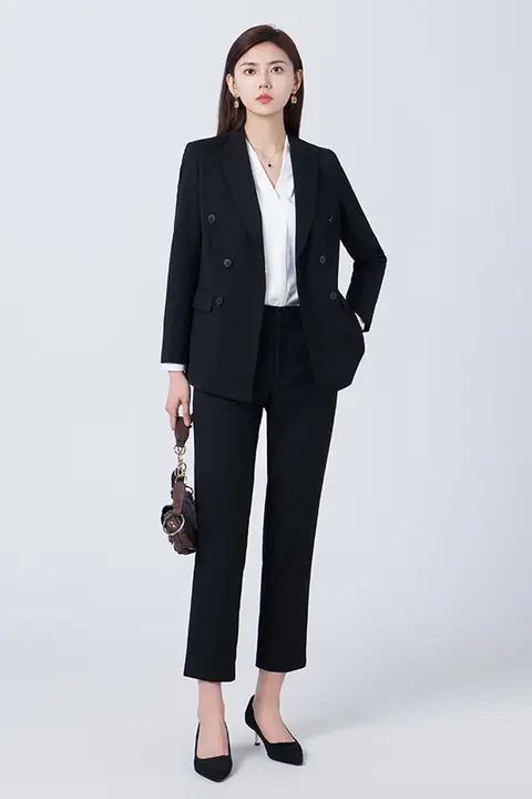ダブルブレストスーツ【女性用・ビジネス・通勤・面接向け】（セットアップ対応）