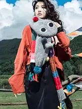 オリジナルデザイン 手作り蛇モチーフマフラー【北方用・カジュアルデザイン・保温性】（セットアップ対応）