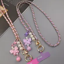高級感のあるパールデザインのスマホショルダー【おしゃれなチェーン・女性向け・斜め掛け対応】