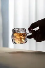茶杯 湯呑み 茶器 クリスタルガラス 耐熱 小鳥の取っ手 上品 「Tlife」