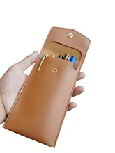 レトロ 大容量 ペンケース【レザー製・文具収納・ポータブル】