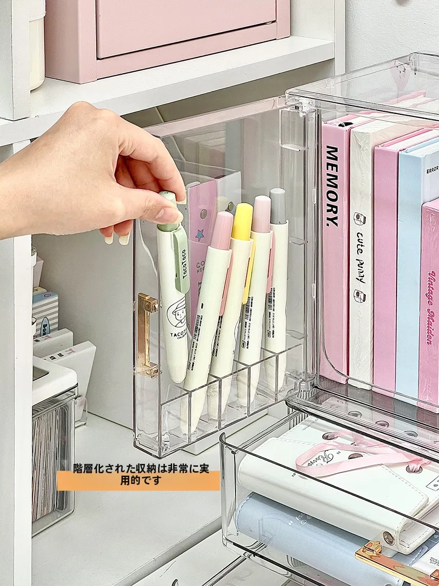 アクリルスタンド 収納の仕組みと実用性：透明多機能大容量ケースの評価