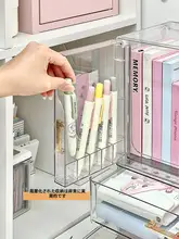 デスクオーガナイザー 文房具収納ケース 引き出し付き ペン立て クリア 大容量 多機能 学習机 オフィス 整理ラック