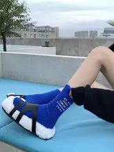 SSWEATSHOP 無地 英字カップル用 中高筒ソックス【ストリートスタイル・女性用】