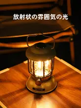 レトロLEDアウトドアキャンプランプ【超長時間バッテリー・持ち運び便利・雰囲気作りに最適】