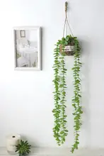 フェイクゴールドマネー植物 壁掛け 家具装飾 グリーン植物 小型バスケット