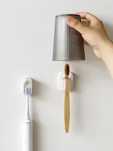 壁掛け電動歯ブラシスタンド【フタ付き・高級歯磨きカップホルダー】