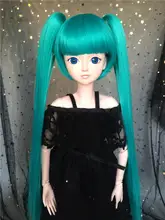 BJD用 カラフル 双馬尾ウィッグ【虎クリップ付・取り外し可能】