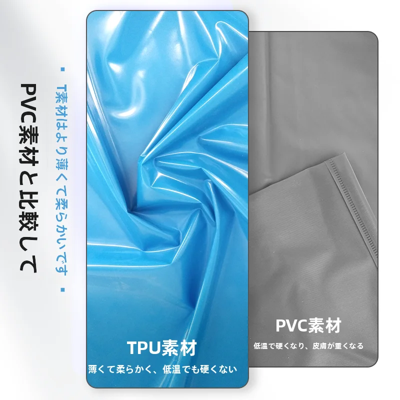 耐久性のあるTPU製エプロン【防水・防油・耐酸・厨房用】