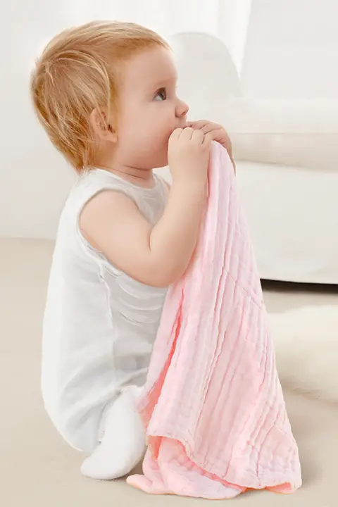 極上の柔らかさの純綿ベビーバスタオル【吸水性・お風呂用・ガーゼ素材】