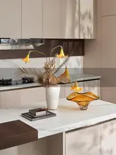 モダンデザインのダイニングテーブル【イタリアンスタイル・アートフラワー付き・ユニークなフルーツボウル】