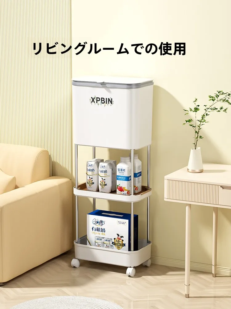キッチン卓上ゴミ箱：高級感と大容量を兼ね備えた隙間用ゴミ箱の実用性