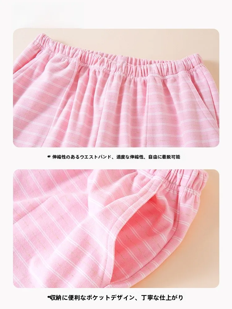 ストライプ柄の女性用ルームパンツ：冬用カジュアルスタイルの実用性と着用感