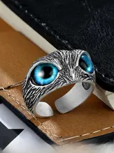 ユニセックス かわいいフクロウデザインのシルバーリング【オープンタイプ・調整可能】