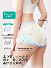 贈り物に最適！抗菌白鹅绒高腰パンティ【コットン製・プレゼントボックス入り】（セットアップ対応）