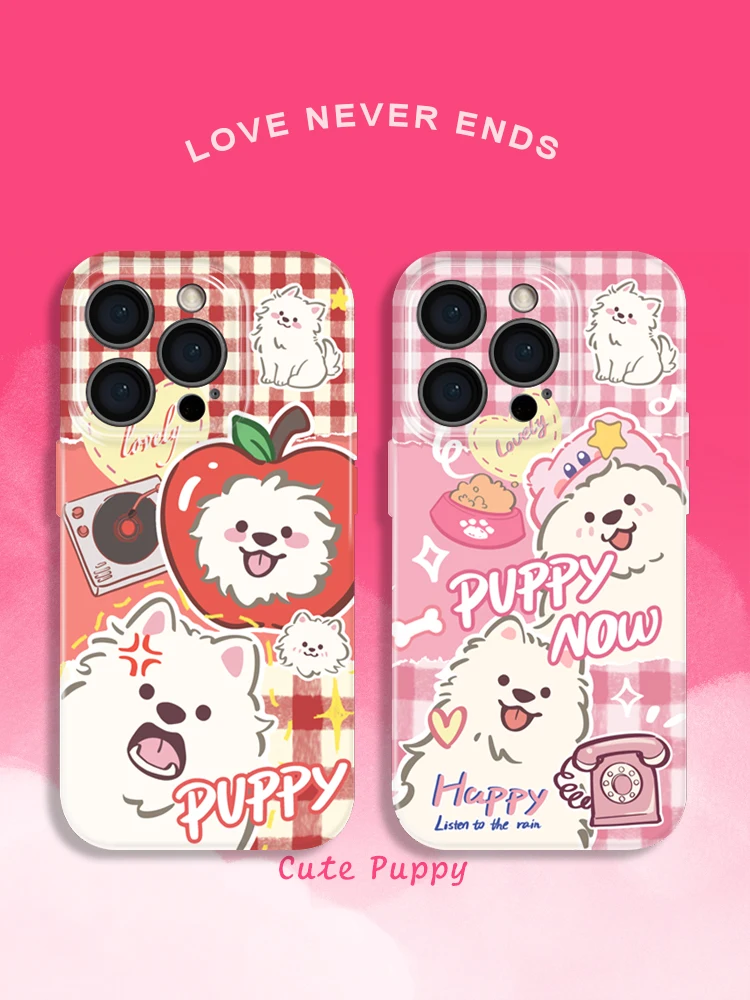 スマホカバー チェキ：サモエド柄のフィルムケースが提供する個性と保護力