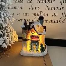 癒し系の小型サイドテーブル用ライト【雪屋風デザイン・クリスマス装飾用】