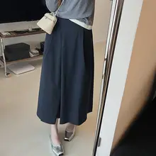 フレアデザイン レディース ミディ丈スカート【タック入り・ゆったりフィット・コットン混】