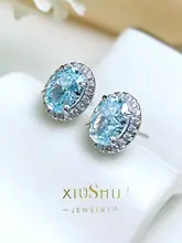 洗練されたデザインの海ブルーストーンピアス【925銀・ゴールドコーティング・高炭素ダイヤ仕様】