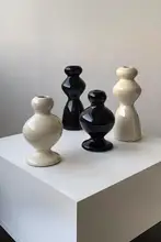 おしゃれなデザインのセラミック花瓶【家庭用・アートフラワー用・独特な形】