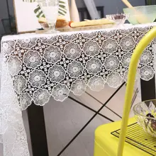 北欧風レーステーブルクロス【インテリア・刺繍デザイン・多用途】（セットアップ対応）