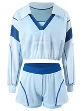 水着 レディース 3点セット【長袖・バイカラー・フィット】