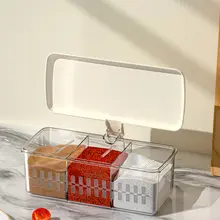 防湿機能付き 調味料収納ボックス【多格仕切り・塩・味精用】
