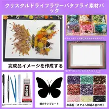 蝶のエターナルフラワーDIY材料キット【乾燥花フレーム置物・バレンタインギフト】
（セットアップ対応）